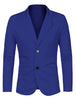 Classic Notched Lapel Solid Long Sleeve Knit Blazer