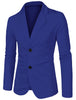 Classic Notched Lapel Solid Long Sleeve Knit Blazer