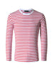 Basic Crew Neck Striped Pullover Long Sleeve Shirt