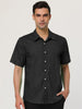 Retro Short Sleeve Cotton Polka Dot Button Up Shirt