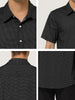 Retro Short Sleeve Cotton Polka Dot Button Up Shirt