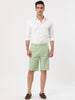 Casual Summer Striped Flat Front Chino Shorts