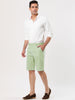 Casual Summer Striped Flat Front Chino Shorts