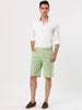 Casual Summer Striped Flat Front Chino Shorts