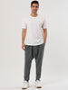Solid Color Elastic Waist Slant Pockets Harem Pants