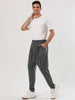 Solid Color Elastic Waist Slant Pockets Harem Pants
