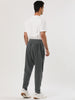 Solid Color Elastic Waist Slant Pockets Harem Pants