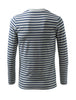 Basic Crew Neck Striped Pullover Long Sleeve Shirt