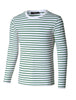 Basic Crew Neck Striped Pullover Long Sleeve Shirt