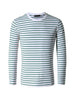 Basic Crew Neck Striped Pullover Long Sleeve Shirt