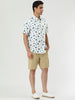 Lapel Floral Print Cotton Hawaiian Beach Botton Shirt