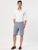 Casual Summer Striped Flat Front Chino Shorts