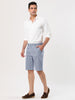 Casual Summer Striped Flat Front Chino Shorts