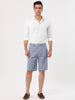 Casual Summer Striped Flat Front Chino Shorts