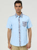 Summer Pocket Short Sleeve Button Floral Print Shirt