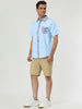 Summer Pocket Short Sleeve Button Floral Print Shirt