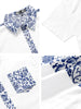 Summer Pocket Short Sleeve Button Floral Print Shirt