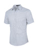 Retro Short Sleeve Cotton Polka Dot Button Up Shirt