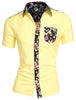 Summer Pocket Short Sleeve Button Floral Print Shirt