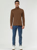 Solid Color Turtleneck Pullover Long Sleeve Shirt