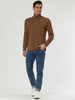 Solid Color Turtleneck Pullover Long Sleeve Shirt