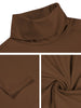 Solid Color Turtleneck Pullover Long Sleeve Shirt