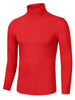 Solid Color Turtleneck Pullover Long Sleeve Shirt
