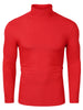 Solid Color Turtleneck Pullover Long Sleeve Shirt