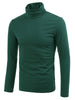 Casual Solid Turtleneck Pullover Long Sleeve Shirt