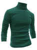 Casual Solid Turtleneck Pullover Long Sleeve Shirt
