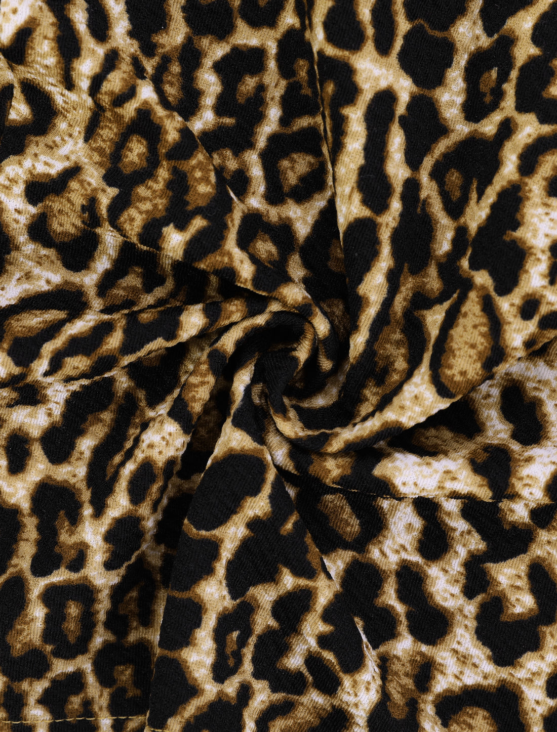 Bublédon Leopard Print Elastic Waist Plus Size Pencil Skirt