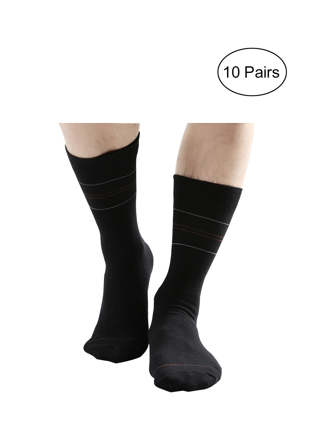 Bublédon Men 10 Packs Luxury Cotton Pattern Long Dress Ribbed Assorted Socks