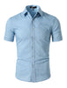 Short Sleeve Lapel Button Down Floral Printed Shirt
