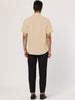 Cotton Lapel Short Sleeve Polka Dot Button Shirt
