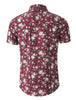 Short Sleeve Floral Print Cotton Beach Hawaiian Shirt