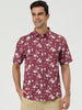 Short Sleeve Floral Print Cotton Beach Hawaiian Shirt