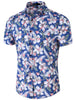 Hawaiian Floral Print Short Sleeve Button Beach Shirt