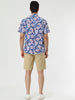 Hawaiian Floral Print Short Sleeve Button Beach Shirt