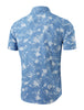 Short Sleeve Lapel Button Down Floral Printed Shirt