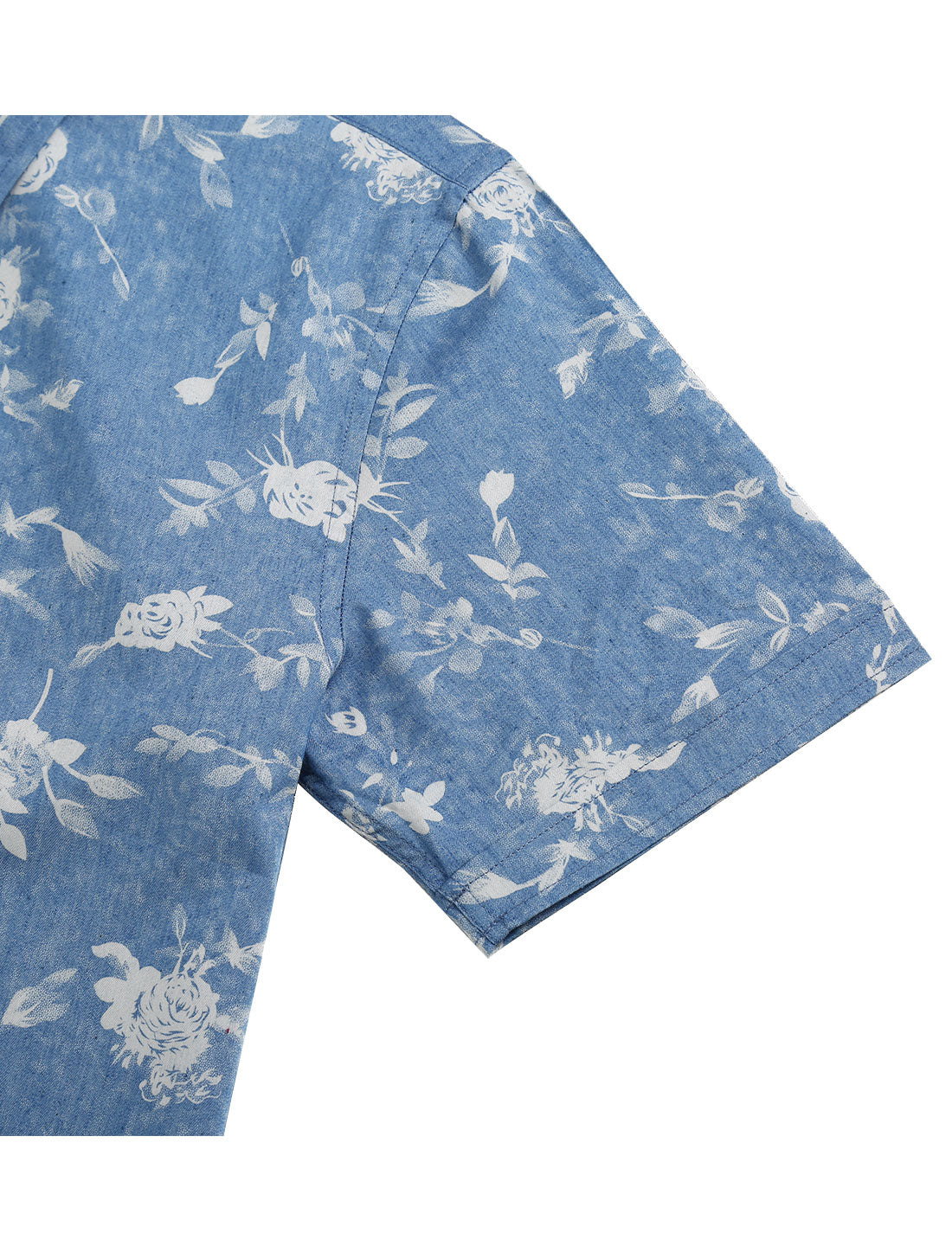 Bublédon Short Sleeve Lapel Button Down Floral Printed Shirt