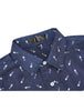 Short Sleeve Lapel Button Down Floral Printed Shirt