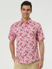 Short Sleeve Floral Print Cotton Beach Hawaiian Shirt