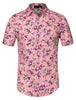 Short Sleeve Floral Print Cotton Beach Hawaiian Shirt