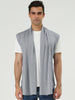 Casual Open Front Irregular Hem Plain Cardigan Vest