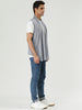 Casual Open Front Irregular Hem Plain Cardigan Vest