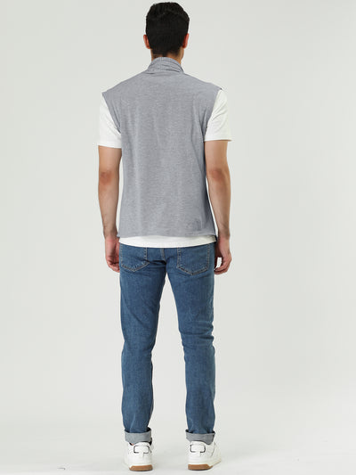 Casual Open Front Irregular Hem Plain Cardigan Vest