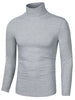 Solid Color Turtleneck Pullover Long Sleeve Shirt