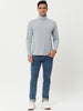 Solid Color Turtleneck Pullover Long Sleeve Shirt