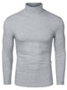 Solid Color Turtleneck Pullover Long Sleeve Shirt