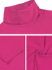 Solid Color Turtleneck Pullover Long Sleeve Shirt